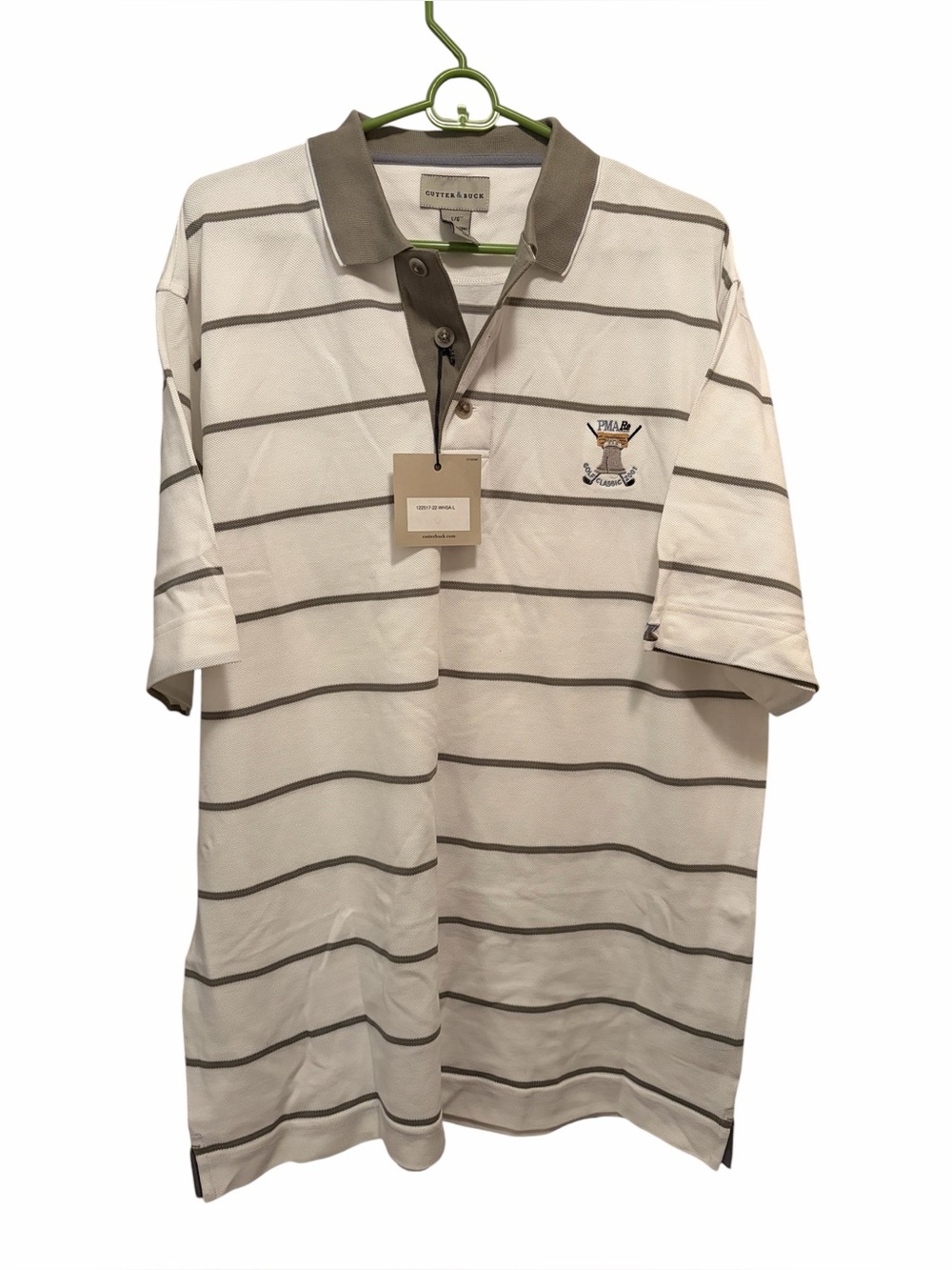 Cutter & Buck Men's Cream Polo Shirt. Vintage new with tags. Size large